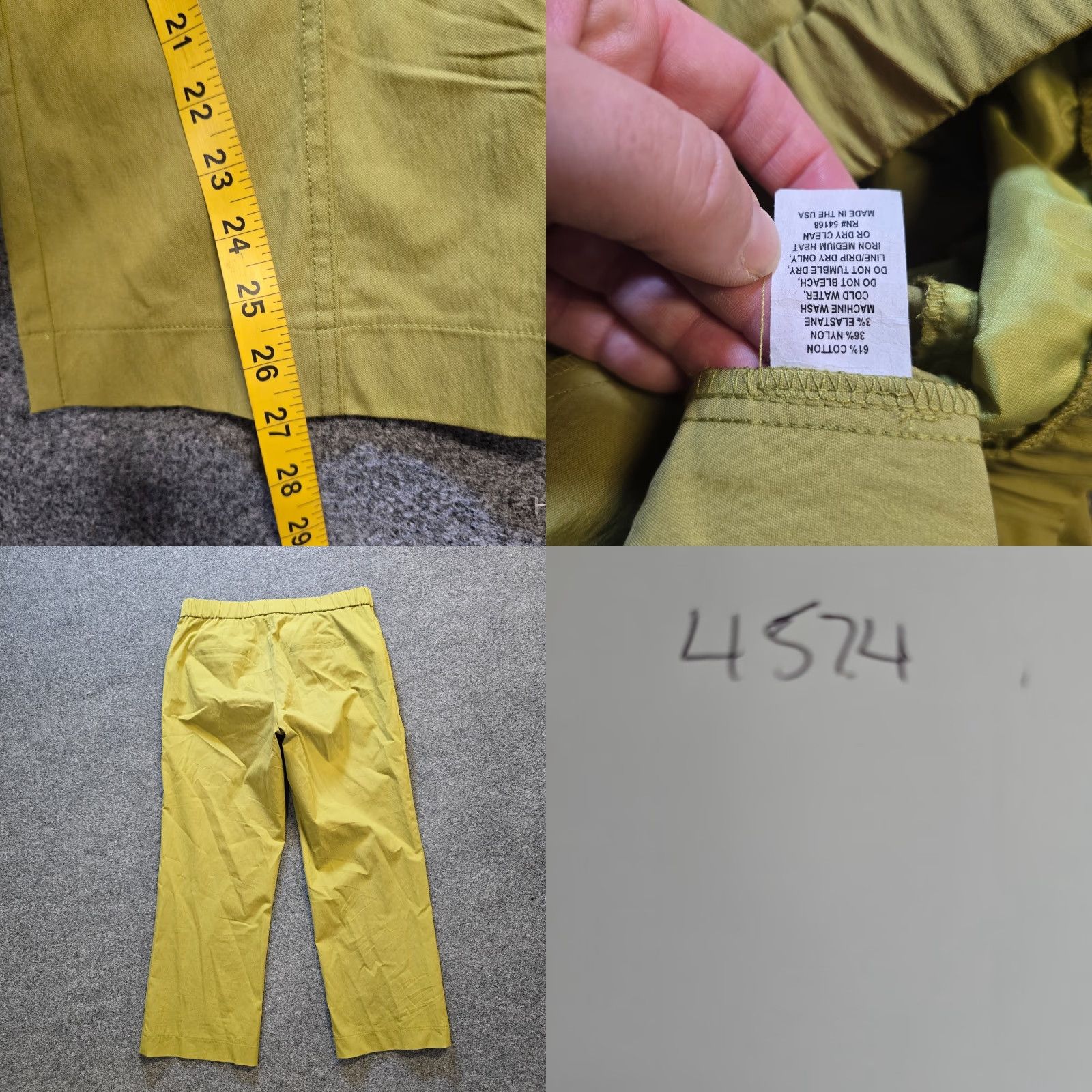 Vintage Elliott Lauren Pants Womens 12 Green Pockets Zip Straight Leg Nylon Career Dress Pants Mens? Size 34" / US 12 / IT 48 - 8 Thumbnail