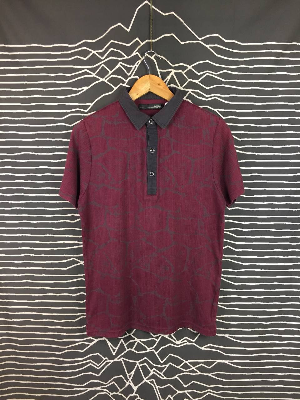 Mossimo Mossimo Abstract Pattern Ribbed Polo Shirt Size US M / EU 48-50 / 2 - 2 Thumbnail