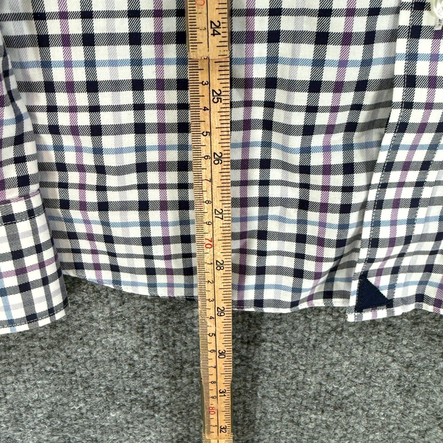 UNTUCKit Untuckit Button Up Shirt Mens XL White Blue Plaid Wrinkle Free Long Sleeve Nice Size US XL / EU 56 / 4 - 3 Thumbnail