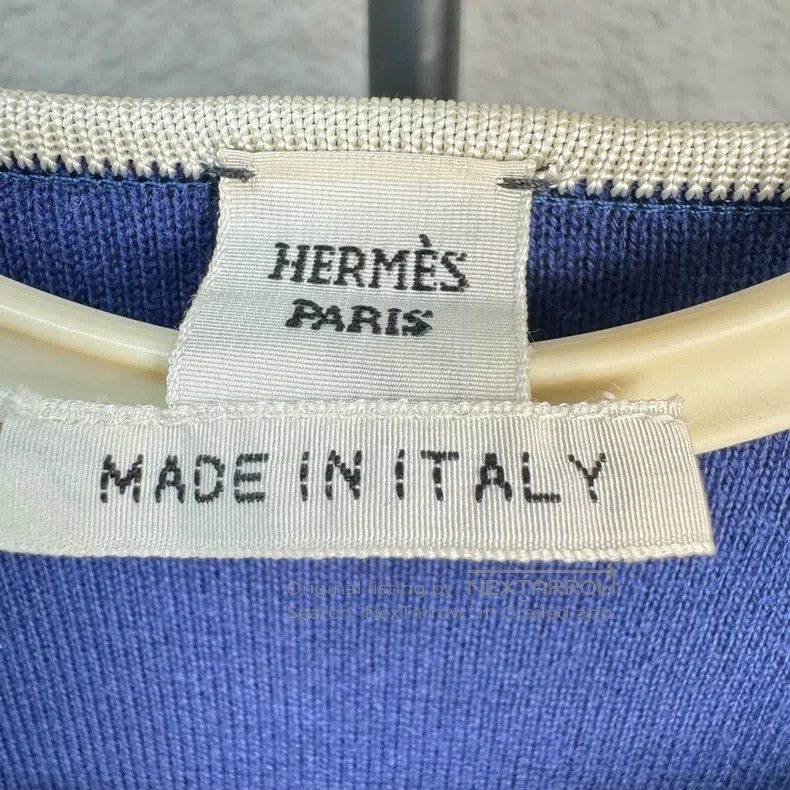 Hermes Hermes Blue Knitted Long Coat Size XS / US 0-2 / IT 36-38 - 2 Thumbnail