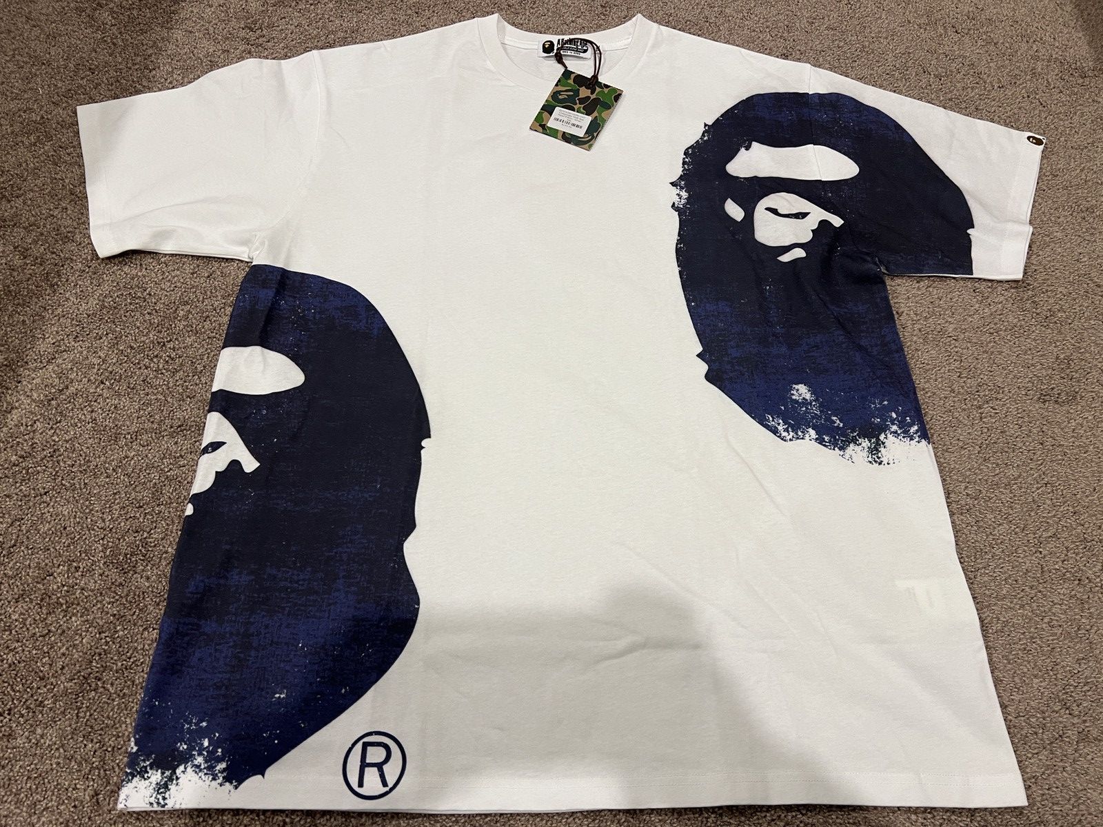 Bape Brand new A Bathing Ape Bape overprinted head tshirt XXL Size US XXL / EU 58 / 5 - 1 Thumbnail