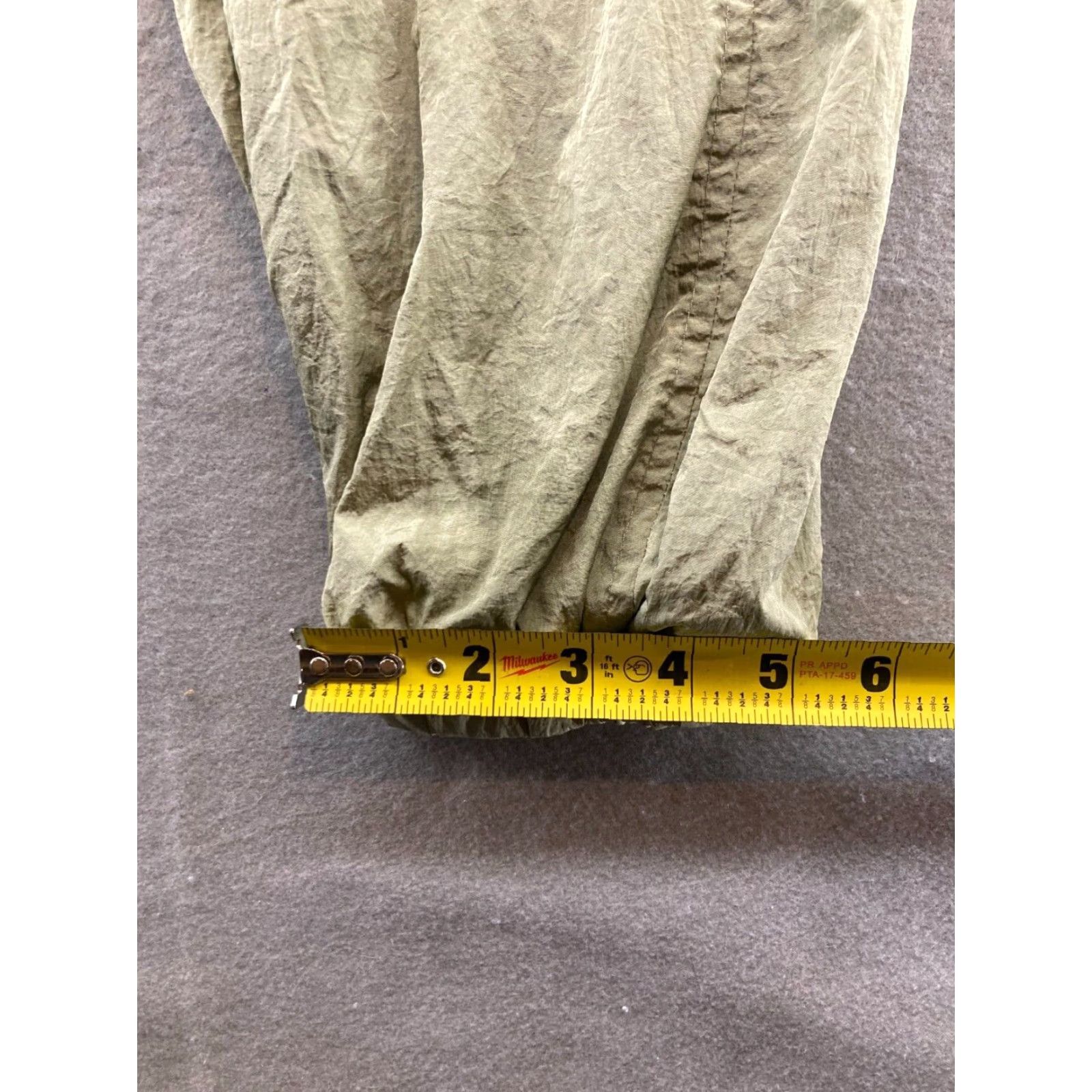 Forever 21 FOREVER 21 Womens Joggers Small Athletic Cargo Adjustable Waist - Green Nylon Slim Tapered Pants, Activewear, 27in Inseam, S Size 28" / US 6 / IT 42 - 6 Thumbnail