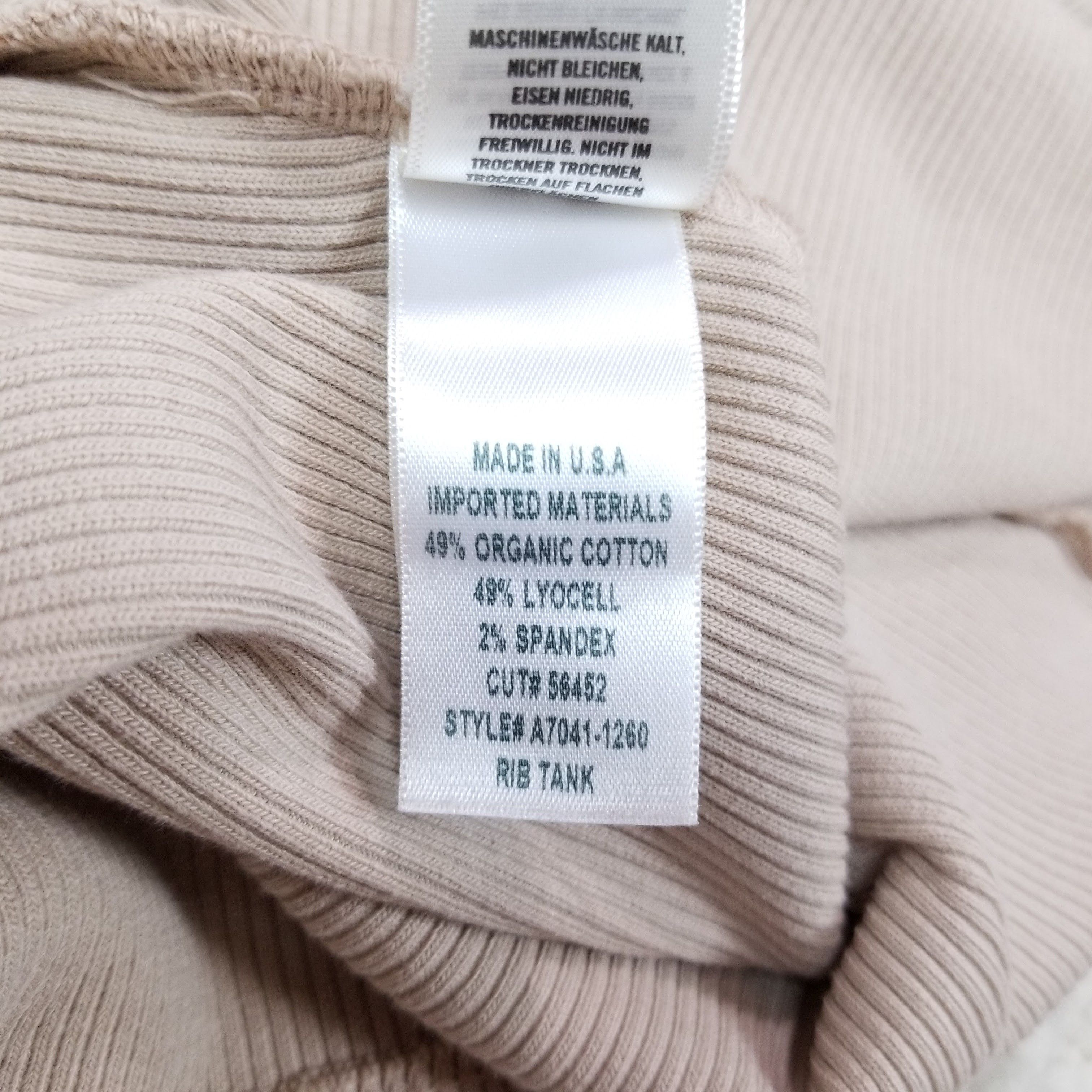 Agolde Rib Tank Latte Sz Small Size S / US 4 / IT 40 - 8 Thumbnail