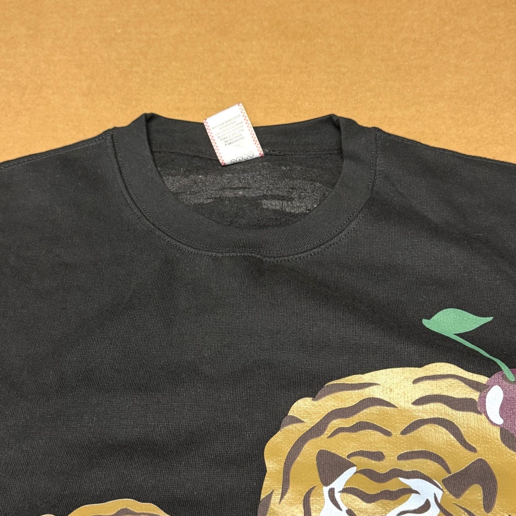 Vintage Icecream Sweatshirt Mens 2XL Black Tiger Ice Cream Cones Graphic Fleece Pullover Size US XXL / EU 58 / 5 - 4 Thumbnail