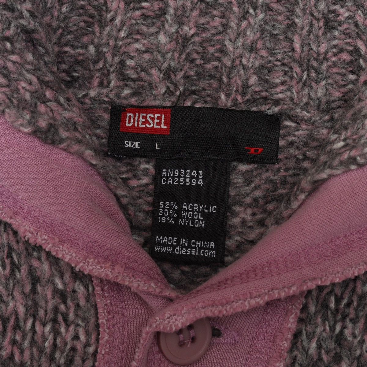 Diesel Diesel Rare Vintage Cardigan Sweater High Neck Size L / US 10 / IT 46 - 8 Thumbnail