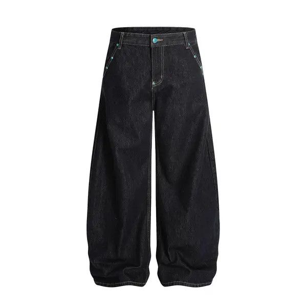 Vintage Asaoka x zai Men's high street loose wide-leg scimitar jeans Size US 32 / EU 48 - 1 Thumbnail