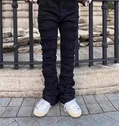 Designer × Japanese Brand × Jean faded grunge ripped damaged flared jeans Size US 32 / EU 48 - 1 Thumbnail