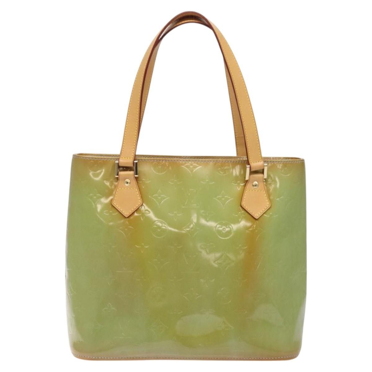 Louis Vuitton LOUIS VUITTON Monogram Vernis Houston Hand Bag Baby Blue Size ONE SIZE - 2 Thumbnail