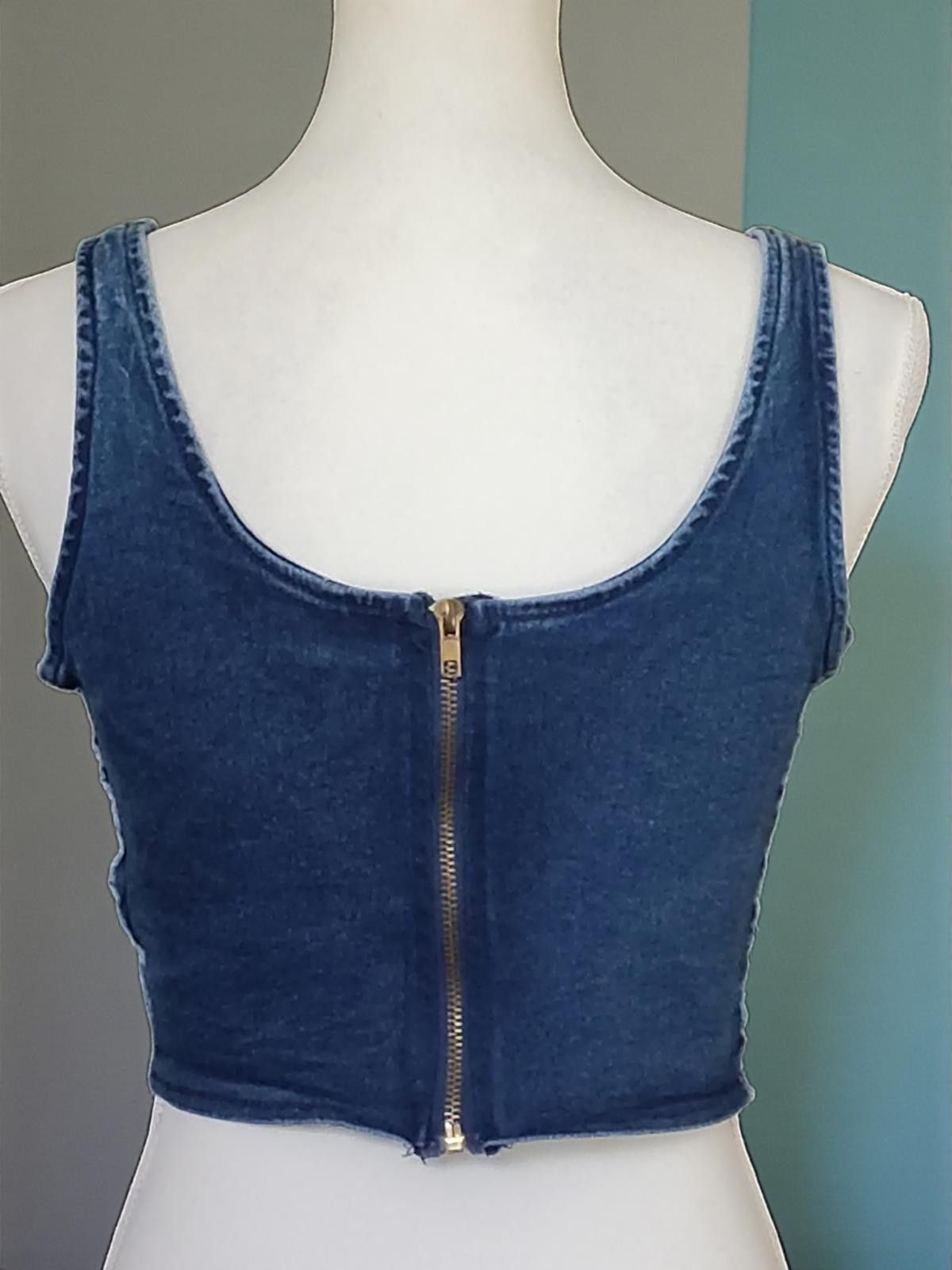 Other Thrill Jeans Large Size Denim Halter Top Size L / US 10 / IT 46 - 6 Thumbnail