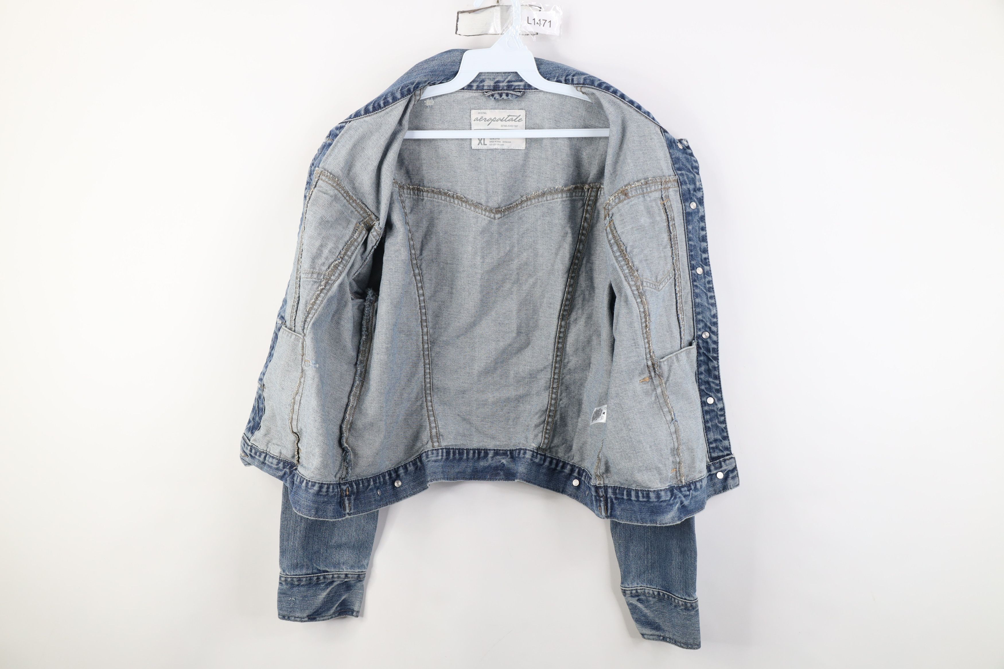 Aeropostale Vintage 90s Y2K Aeropostale Denim Jean Trucker Jacket Size XL / US 12-14 / IT 48-50 - 11 Thumbnail