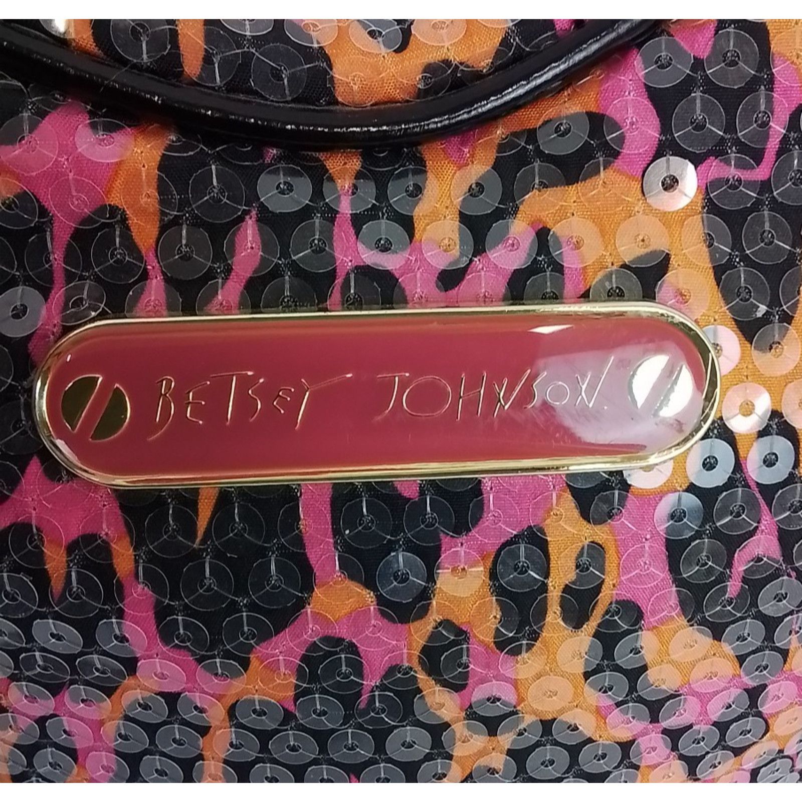 Betsey Johnson Betsey Johnson Purse Orange/Pink Sequin Heart Shaped Size ONE SIZE - 6 Thumbnail