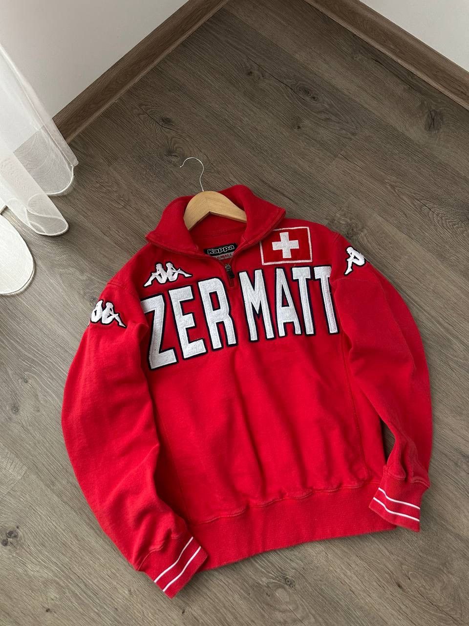 Japanese Brand × Kappa × Vintage Vintage Zermatt Red Swiss Kappa Zip Hoodie Size US S / EU 44-46 / 1 - 16 Thumbnail