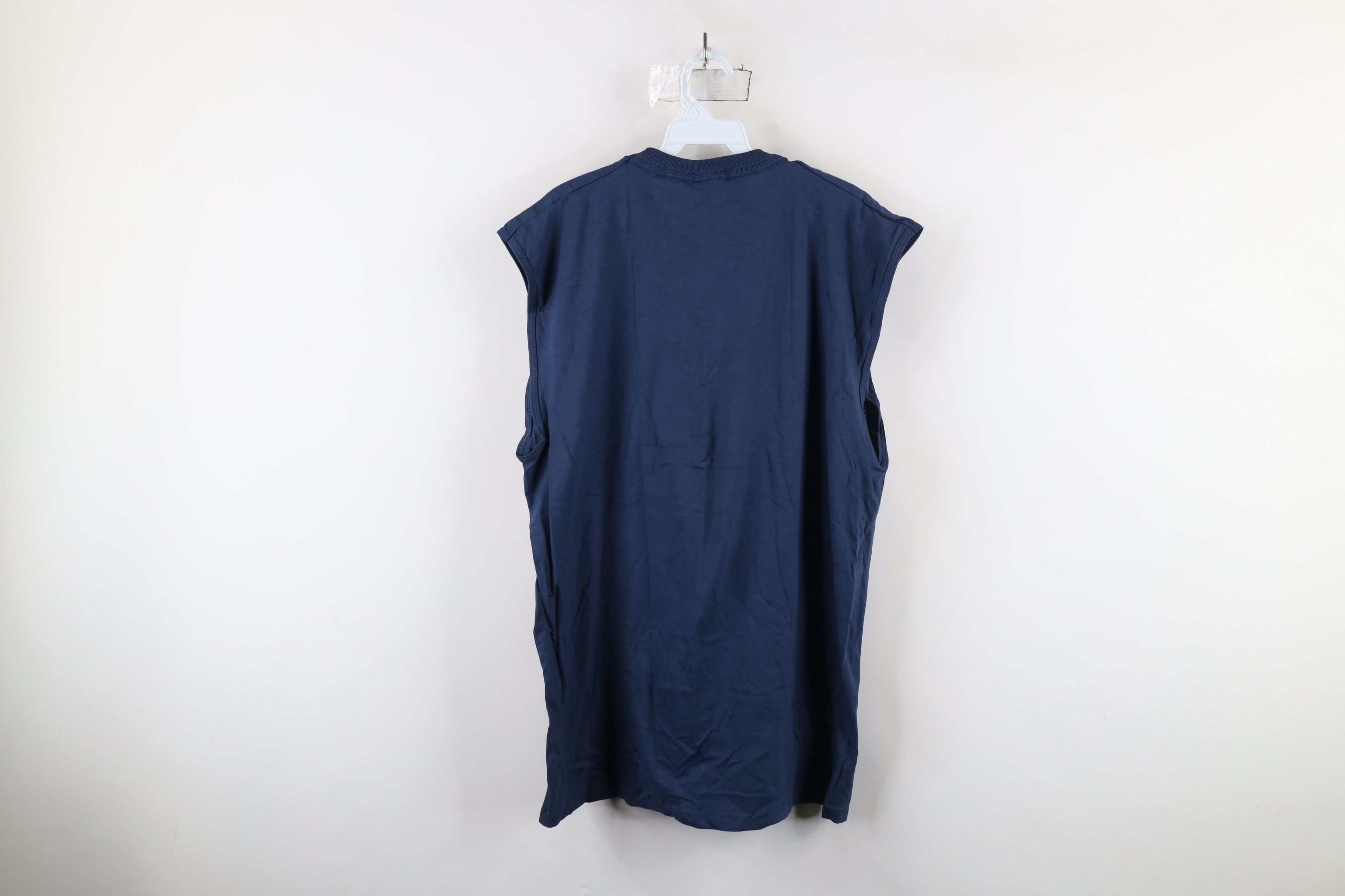 Vintage Vintage 90s Streetwear Sleeveless Muscle T-Shirt Cotton Blue Size US XL / EU 56 / 4 - 9 Thumbnail