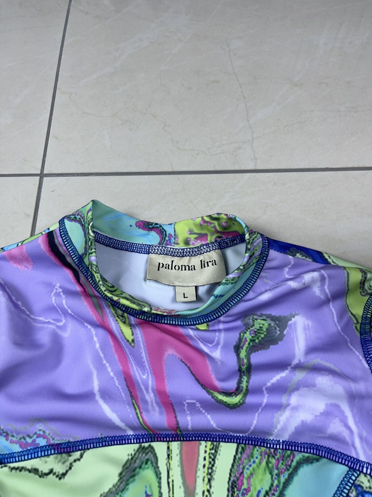 Designer ➕ paloma lira rare new wave designer Acid sport top ls Size L / US 10 / IT 46 - 2 Thumbnail