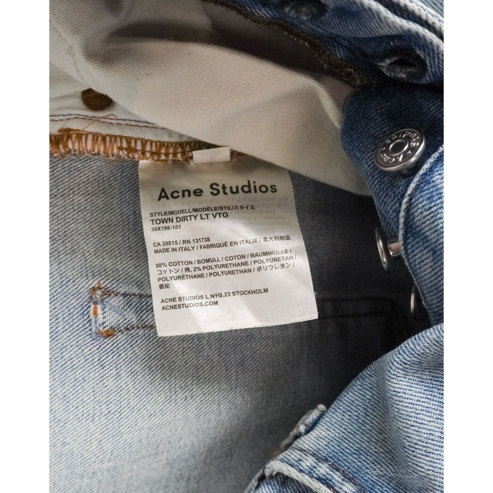 Acne Studios Acne studios town light blue vintage jeans pants Size US 29 - 7 Thumbnail