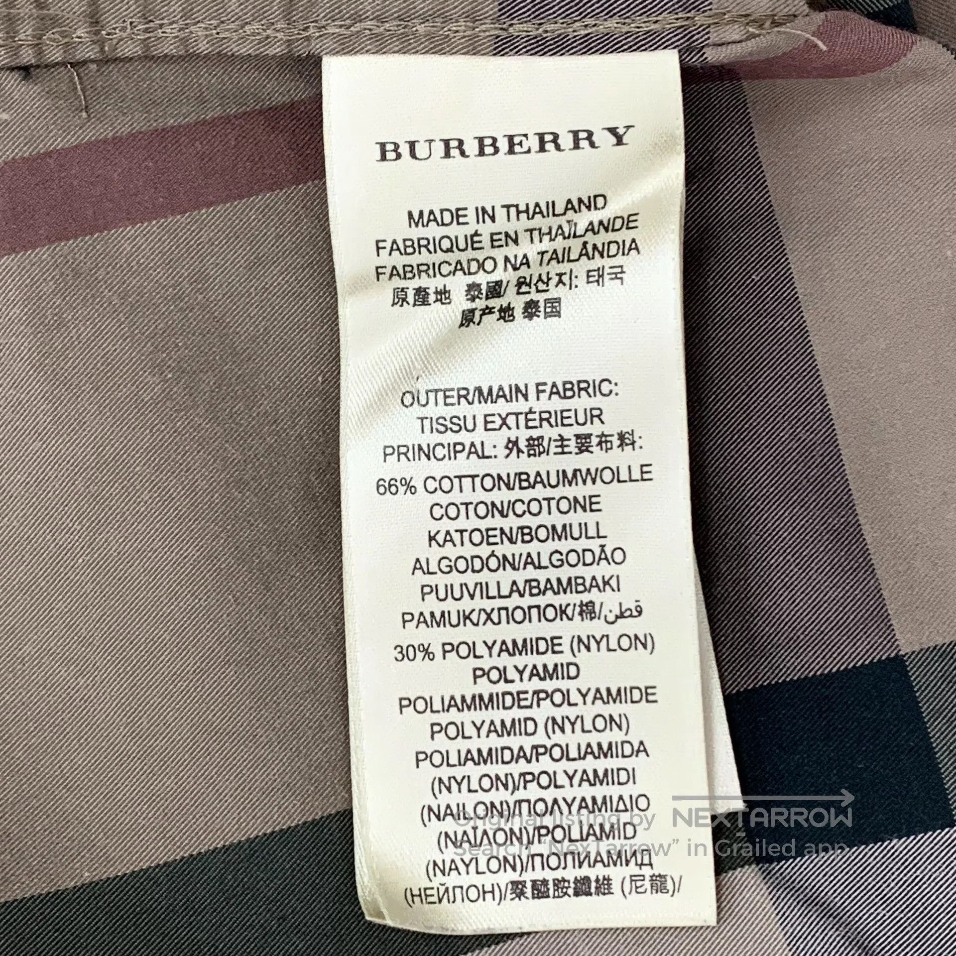 Burberry Burberry Contrast Classic Plaid Design Cotton Lapel Single Size US M / EU 48-50 / 2 - 6 Thumbnail