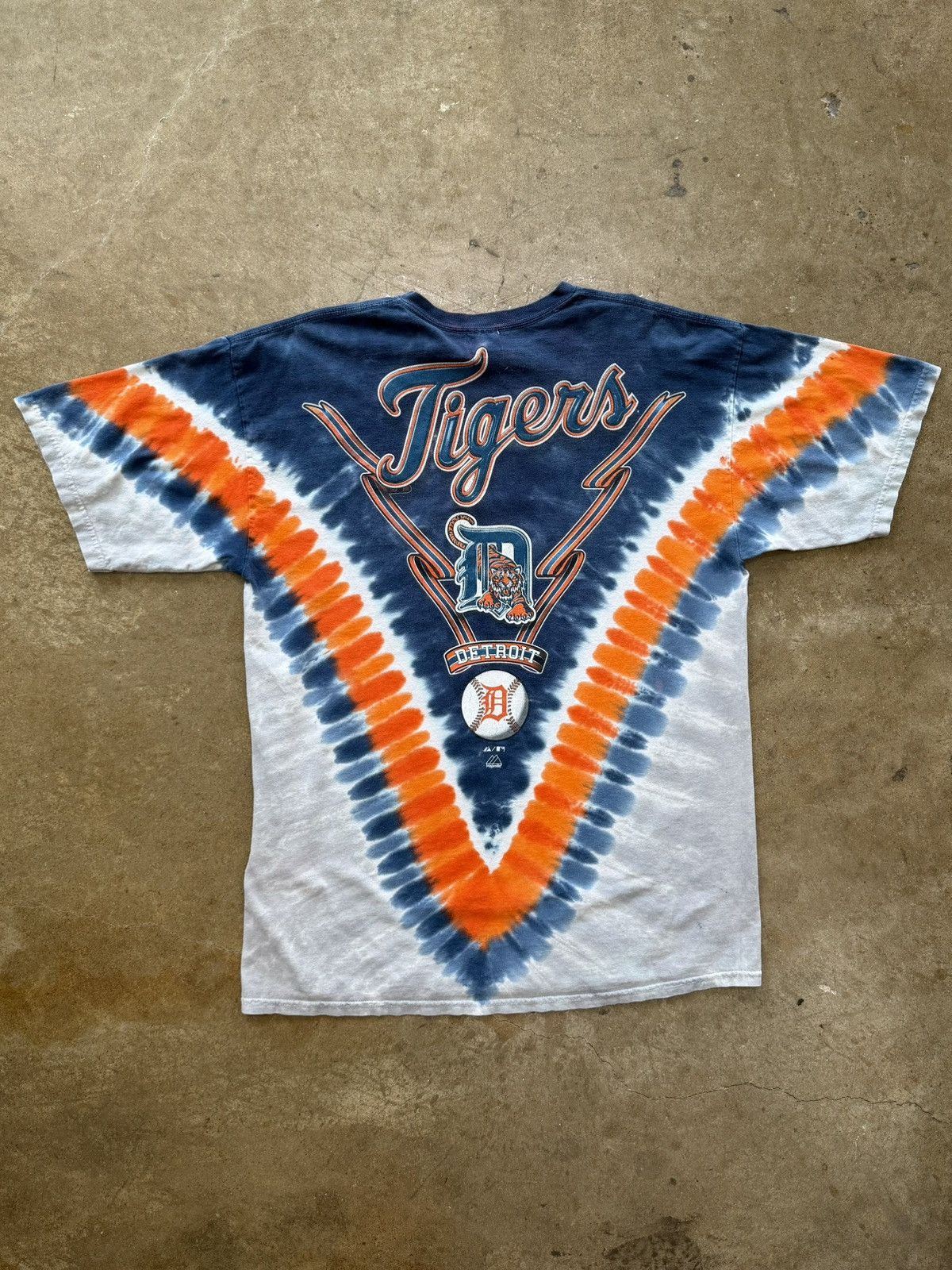 Vintage Vintage MLB Majestic Detroit Tigers Tie Dyed Tee XL Size US XL / EU 56 / 4 - 5 Thumbnail