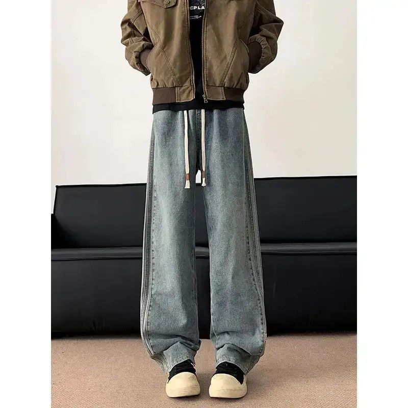 Japanese Brand Retro loose straight leg casual jeans Size US 32 / EU 48 - 1 Thumbnail