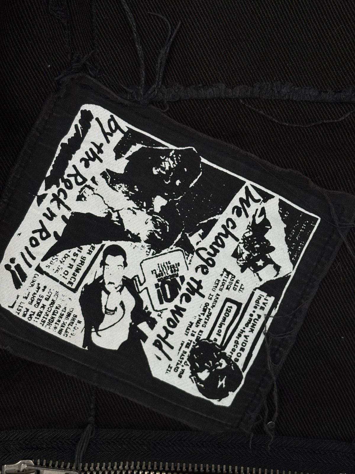 Japanese Brand Sexpot Revenge Patched Deconstructed Denim Jacket Size US S / EU 44-46 / 1 - 7 Thumbnail
