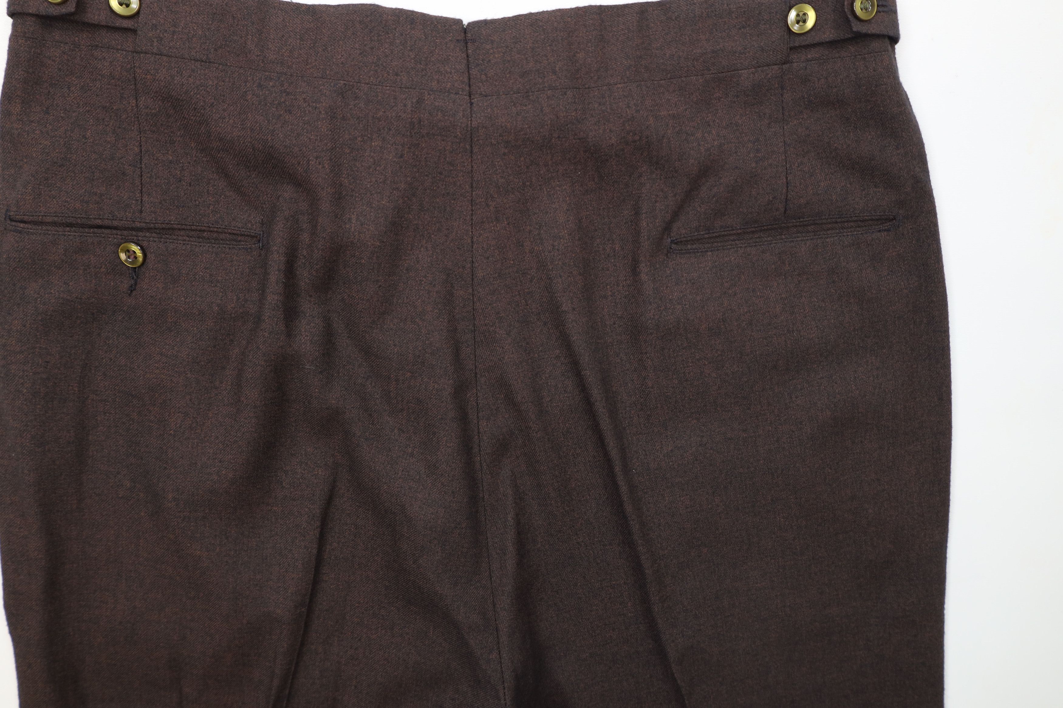 Vintage Vintage 60s 70s Streetwear Button Back Chino Pants Brown USA Size US 34 / EU 50 - 12 Thumbnail