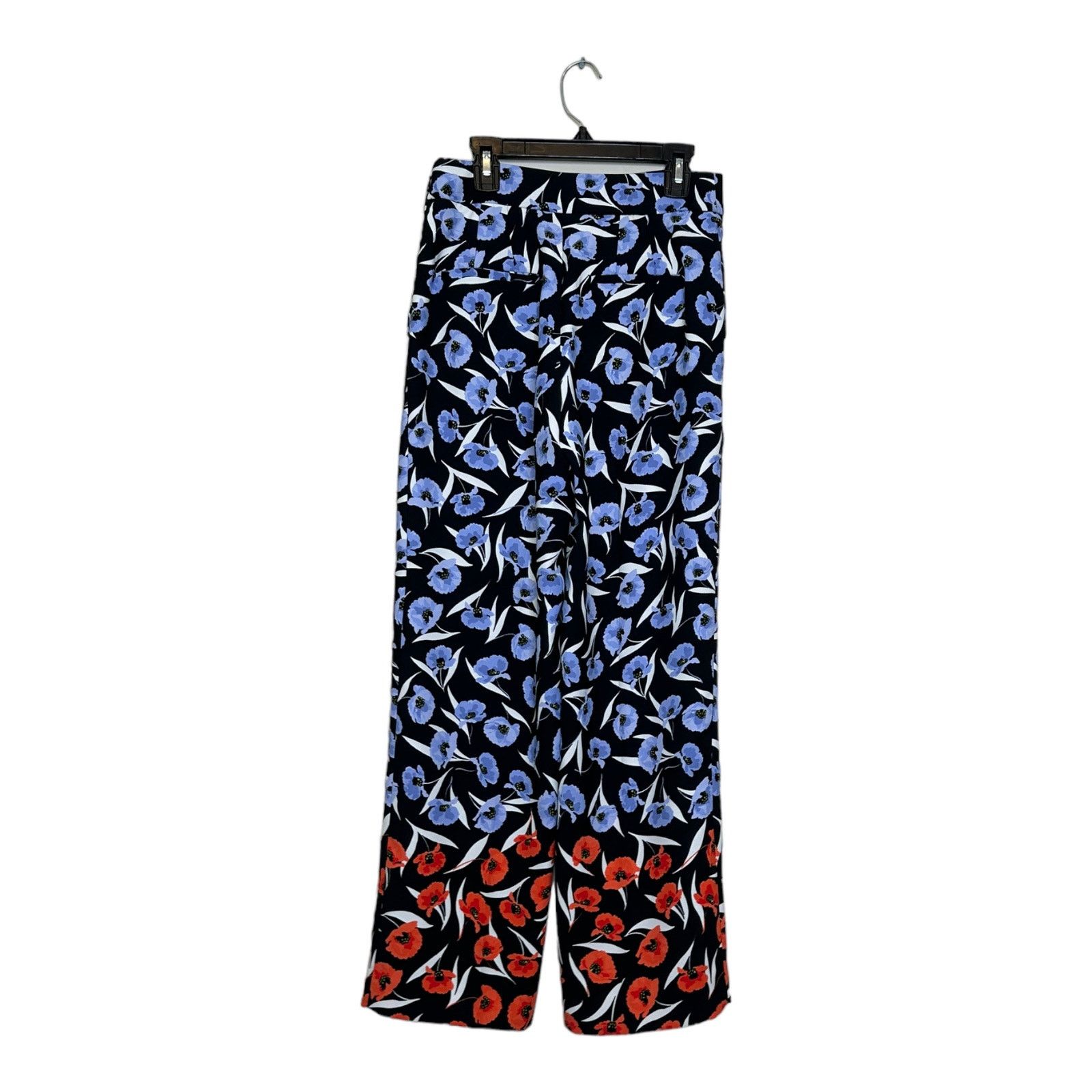 Ann Taylor Ann Taylor black blue red floral side zipper pants size 00P Size 24" / US 00 / IT 34 - 9 Thumbnail