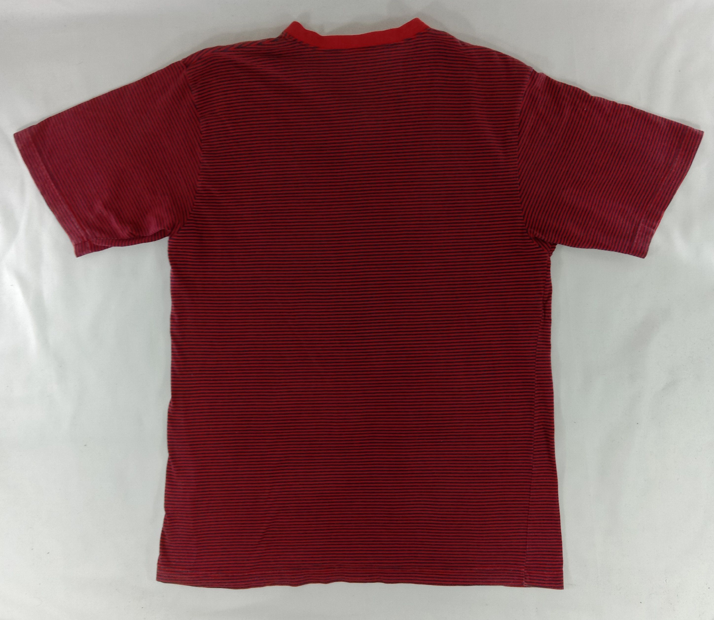 Hanes Vintage Hanes V Neck Striped Vintage T Shirt Size US L / EU 52-54 / 3 - 2 Thumbnail