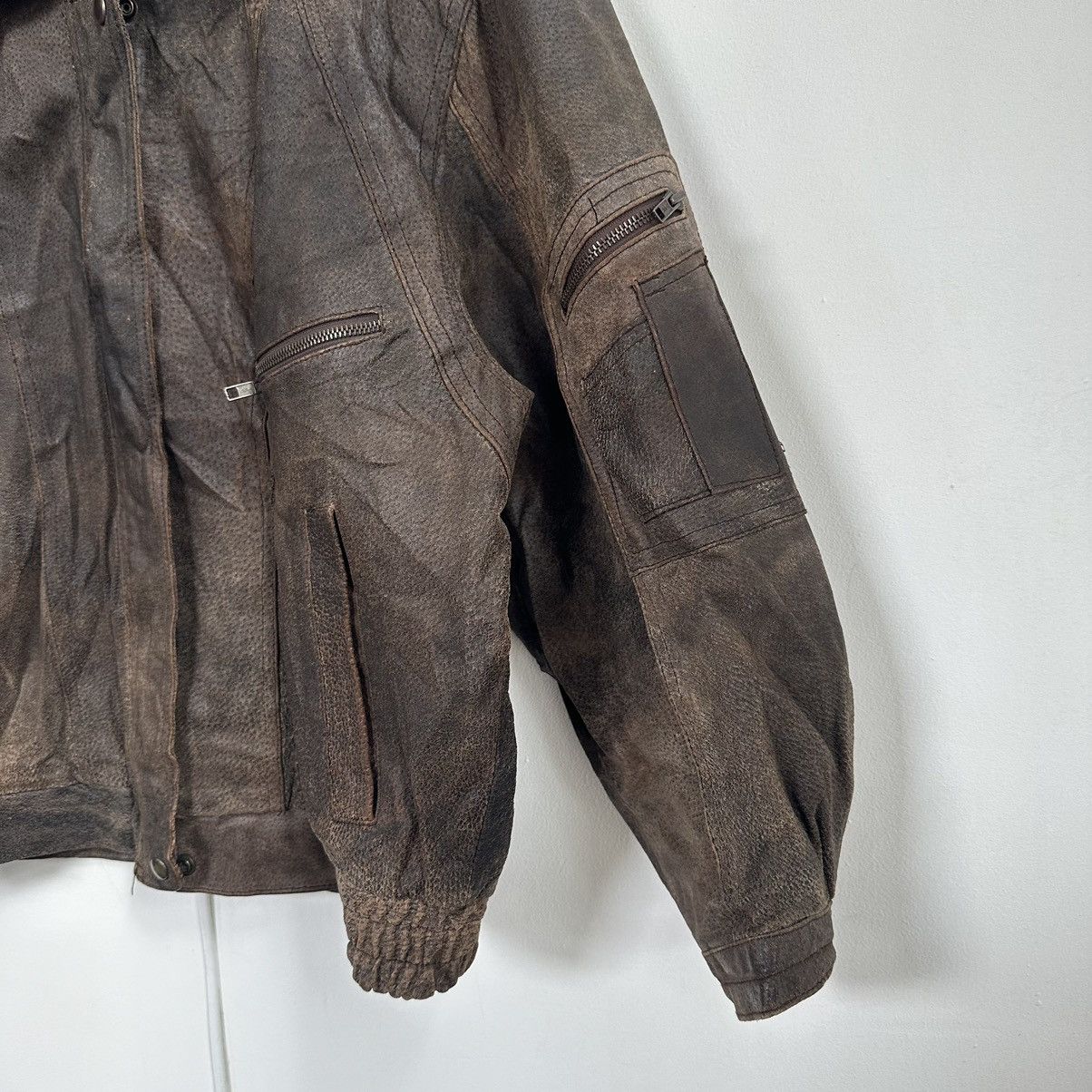 Vintage Vintage Brown Leather Jacket Travis Scott Size US M / EU 48-50 / 2 - 9 Thumbnail
