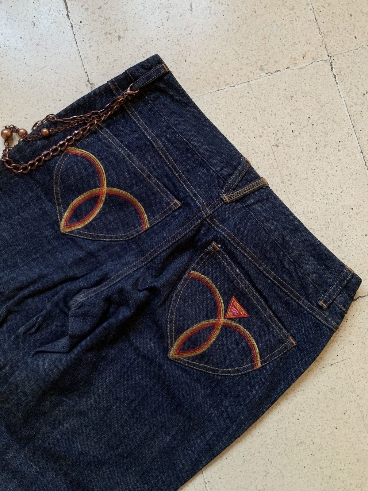 Fiorucci Fiorucci safety jeans flared punk style pant Size 29" - 6 Thumbnail