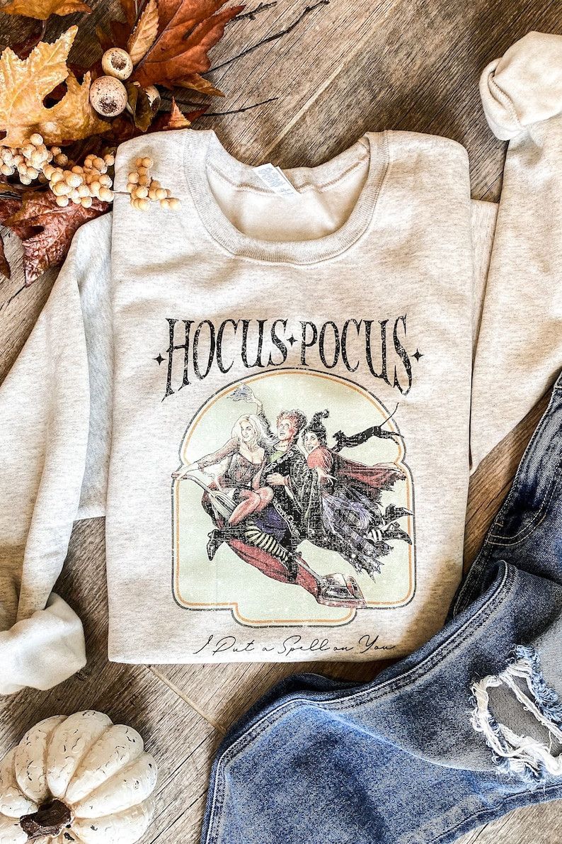 Designer Retro Hocus Pocus Sweatshirt Size M / US 6-8 / IT 42-44 - 2 Thumbnail