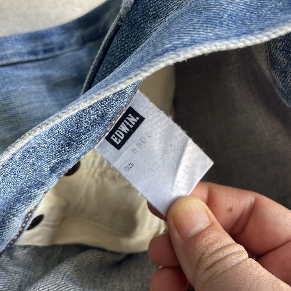 Edwin × Jean × Vintage Vintage Distressed Edwin 505 Selvedge Faded Jeans Pants W33 Size US 33 - 8 Thumbnail