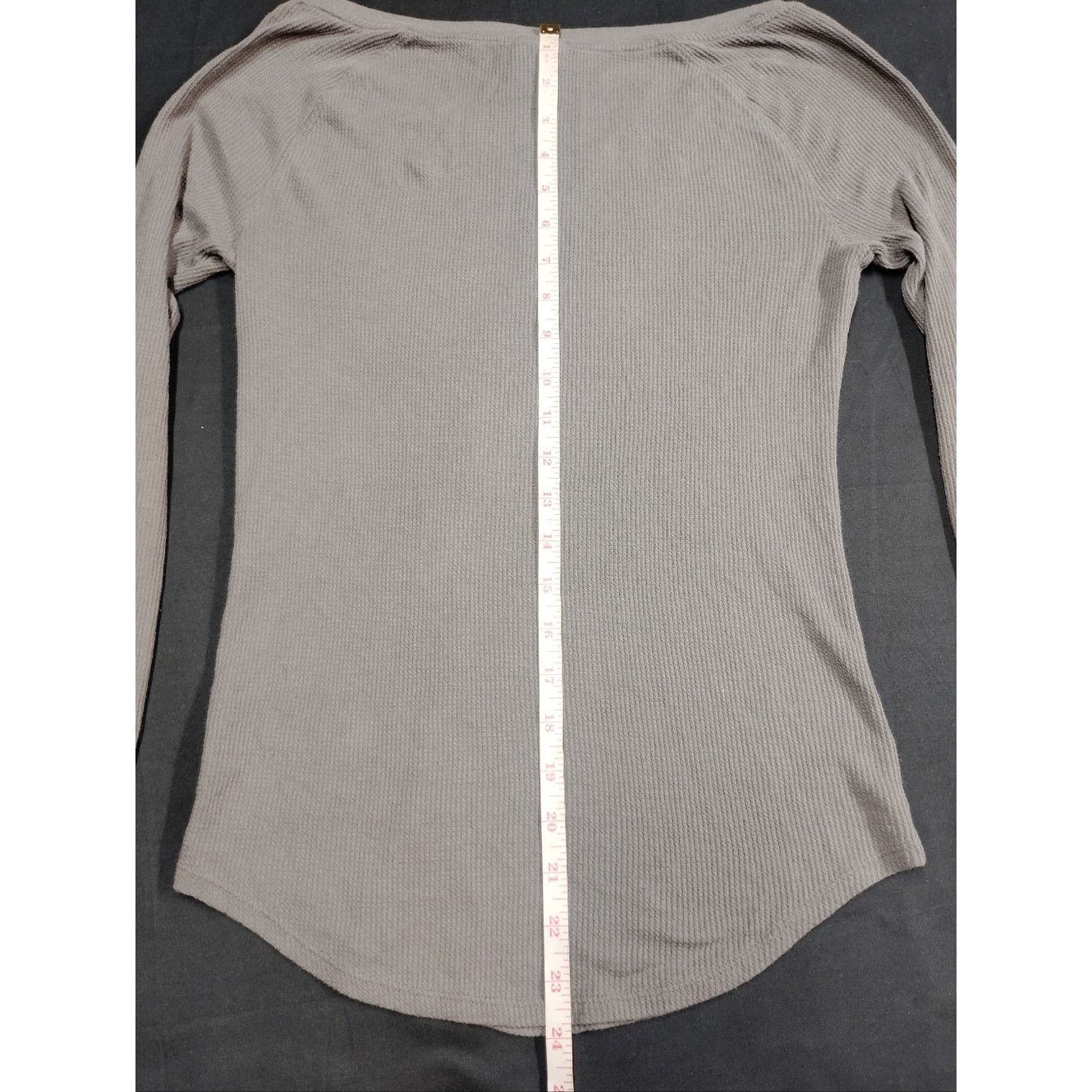 Victoria's Secret VS Pink Long Sleeve Ribbed Scoop Neck Top - Gray Size XS / US 0-2 / IT 36-38 - 5 Thumbnail