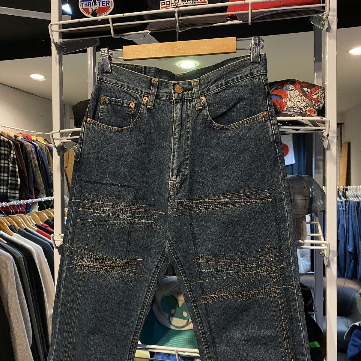 Hysteric Glamour VINTAGE 00’s Hysteric Glamour Landom Stitched Flare Denim Size 26" / US 2 / IT 38 - 3 Thumbnail