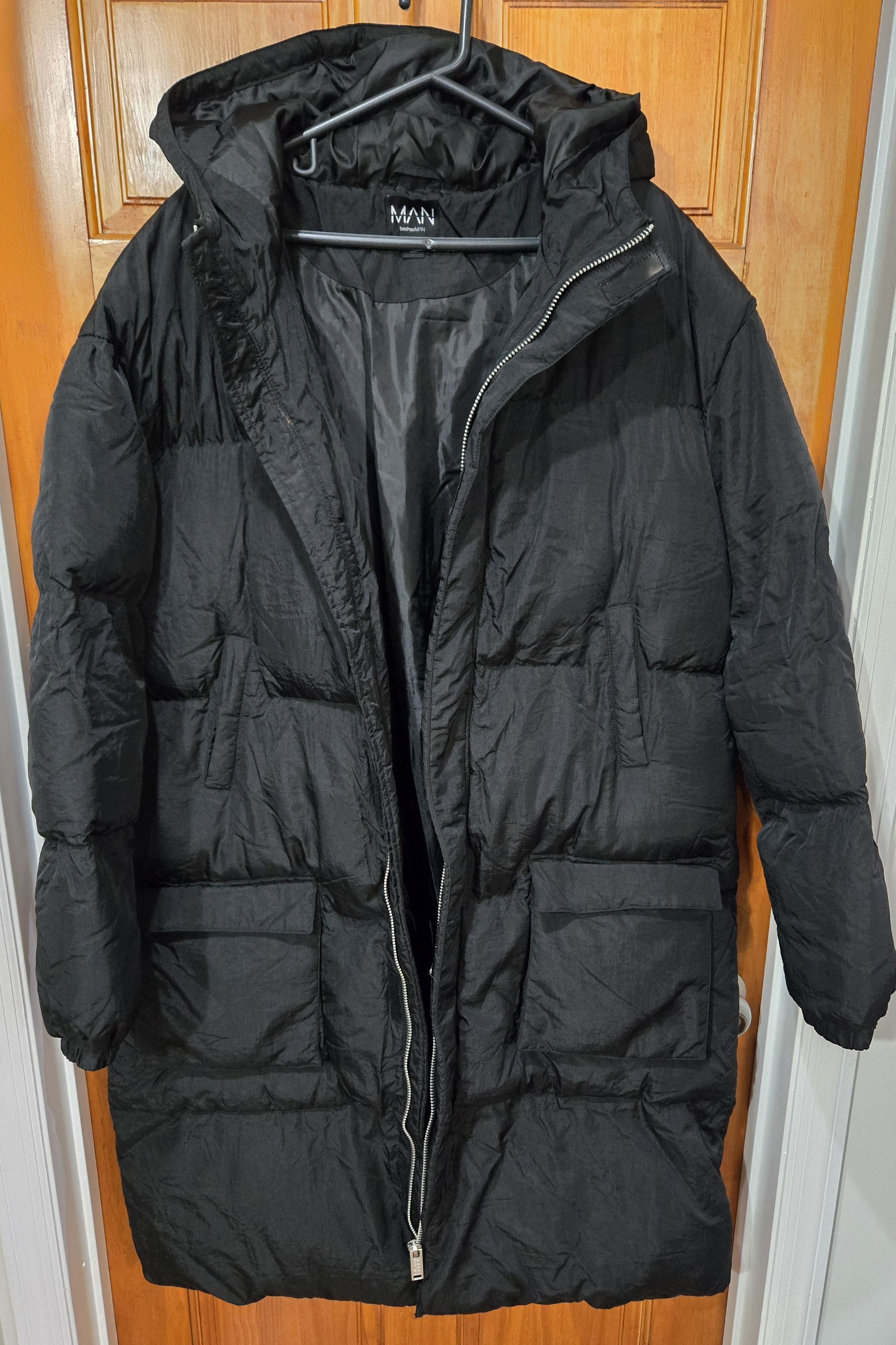 Boohoo BooHoo Men's Plus 4 Pocket Longline Hooded Puffer Jacket Size US XXL / EU 58 / 5 - 6 Thumbnail