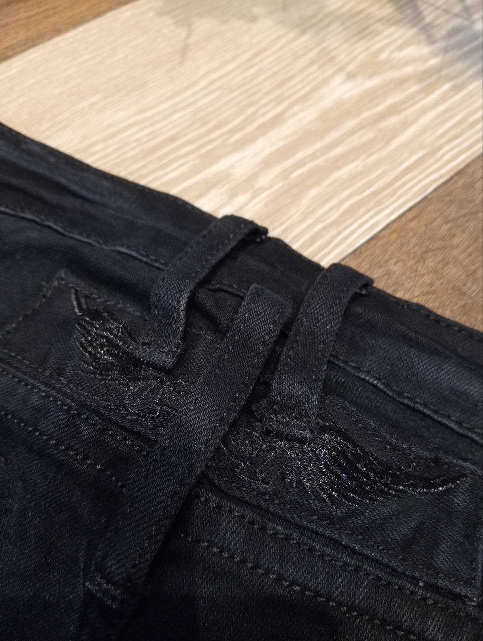 Robins Jeans ROBIN'S JEAN BLACK RIPPED FINISH LACE UP STRETCH SKINNY PANT Size 28" / US 6 / IT 42 - 15 Thumbnail