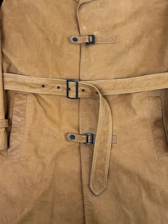 Emporio Armani SS2003 Emporio Armani Beige Leather Trench Jacket Size US L / EU 52-54 / 3 - 9 Thumbnail