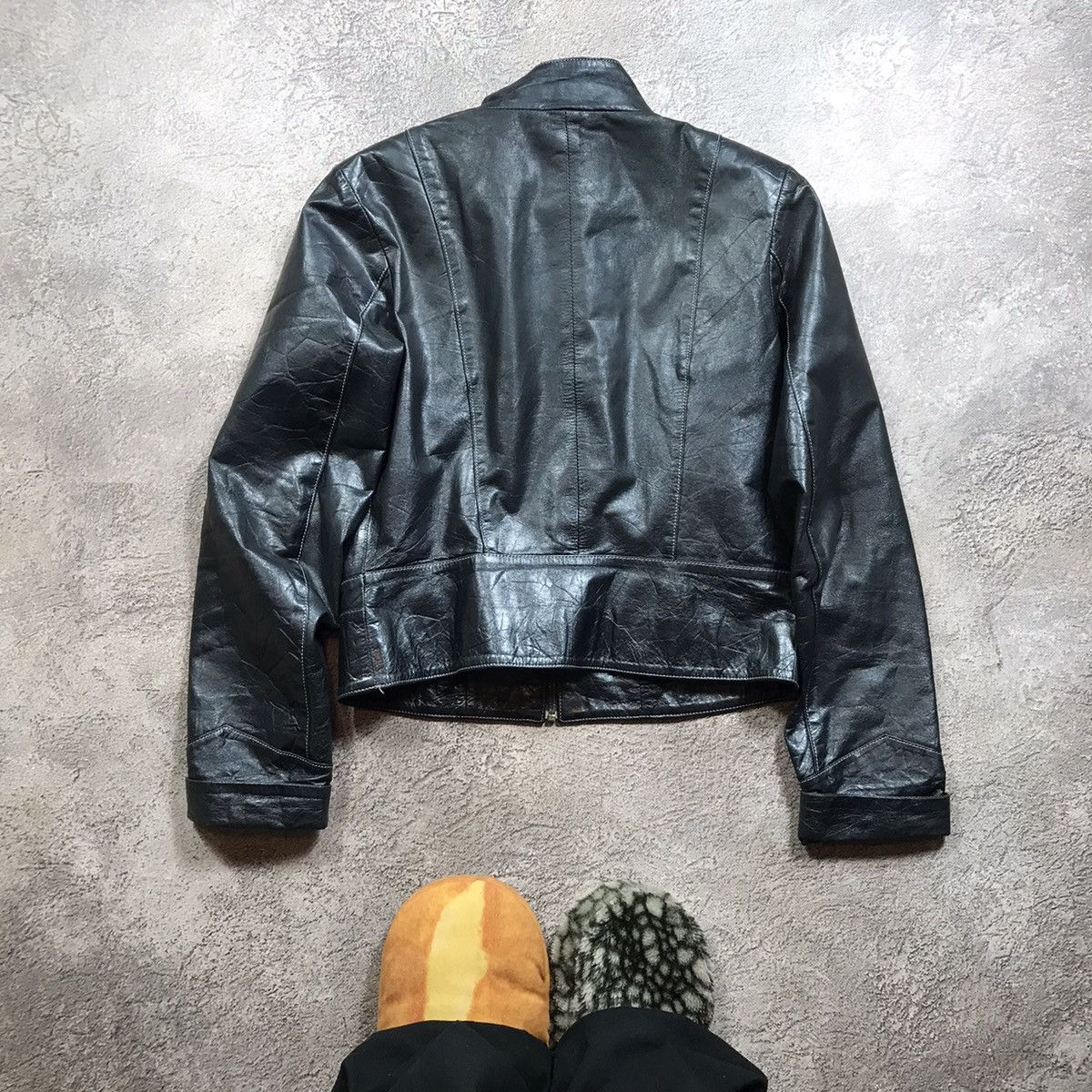 Vintage Vintage Y2K Distressed Biker Jacket Streetwear Black Baggy M Size M / US 6-8 / IT 42-44 - 6 Thumbnail