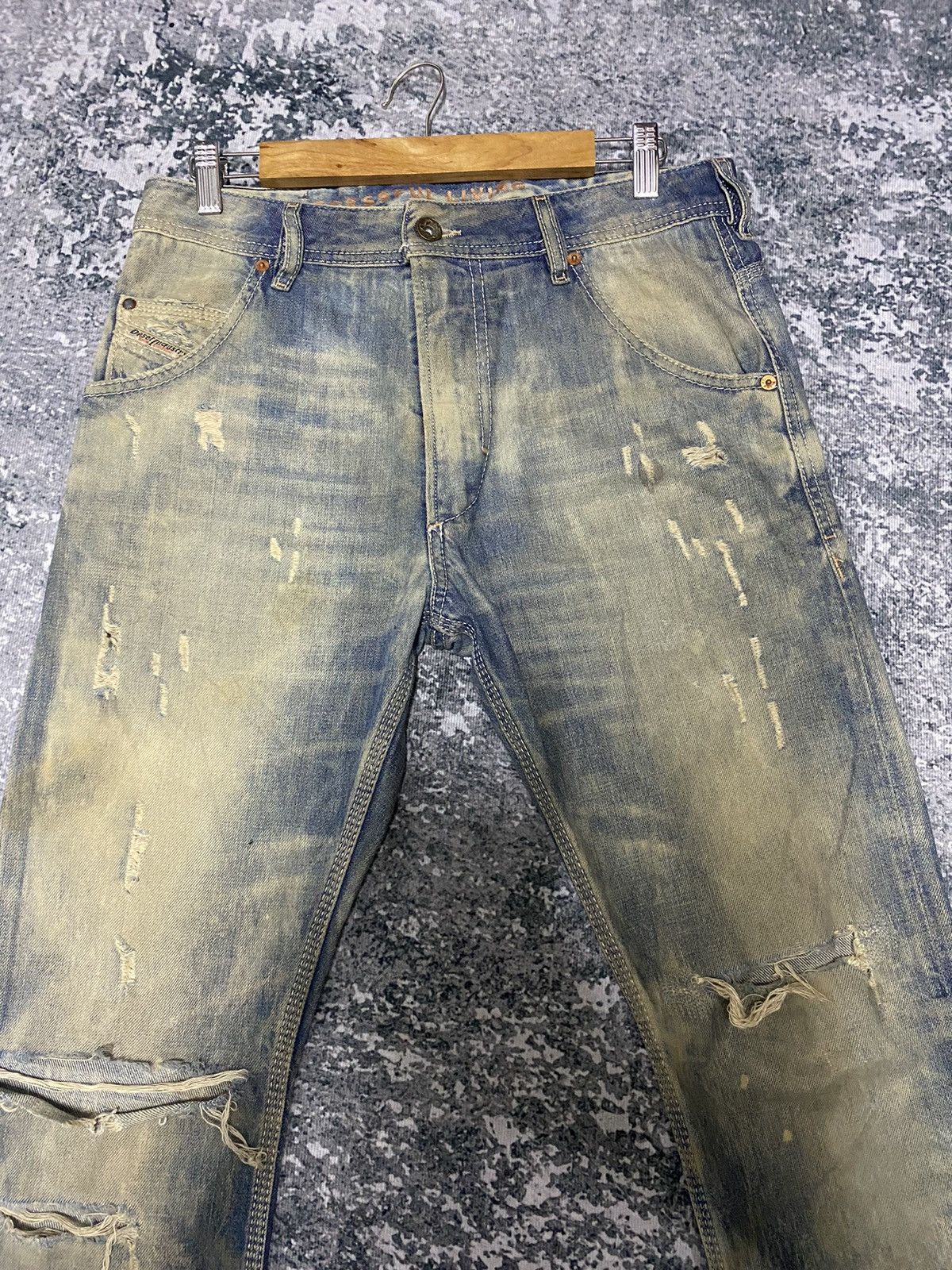 Diesel Vintage Diesel Industry Distressed Denim Jeans Made in Italy Size US 32 / EU 48 - 3 Thumbnail