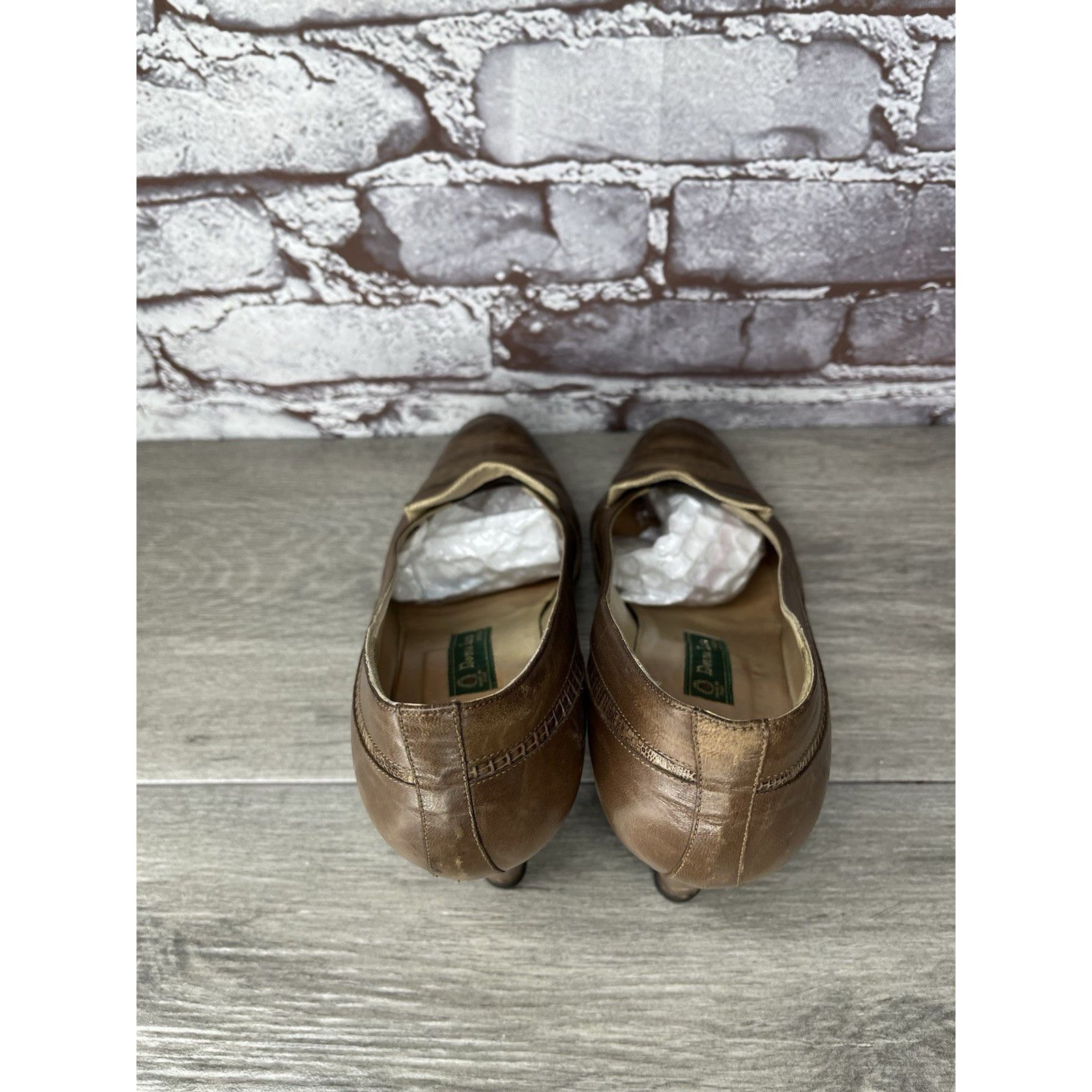 Barena Venezia Donna Laura Venezia Brown Leather Lizard Embossed Cap Toe Dr Size US 9 / IT 39 - 20 Thumbnail