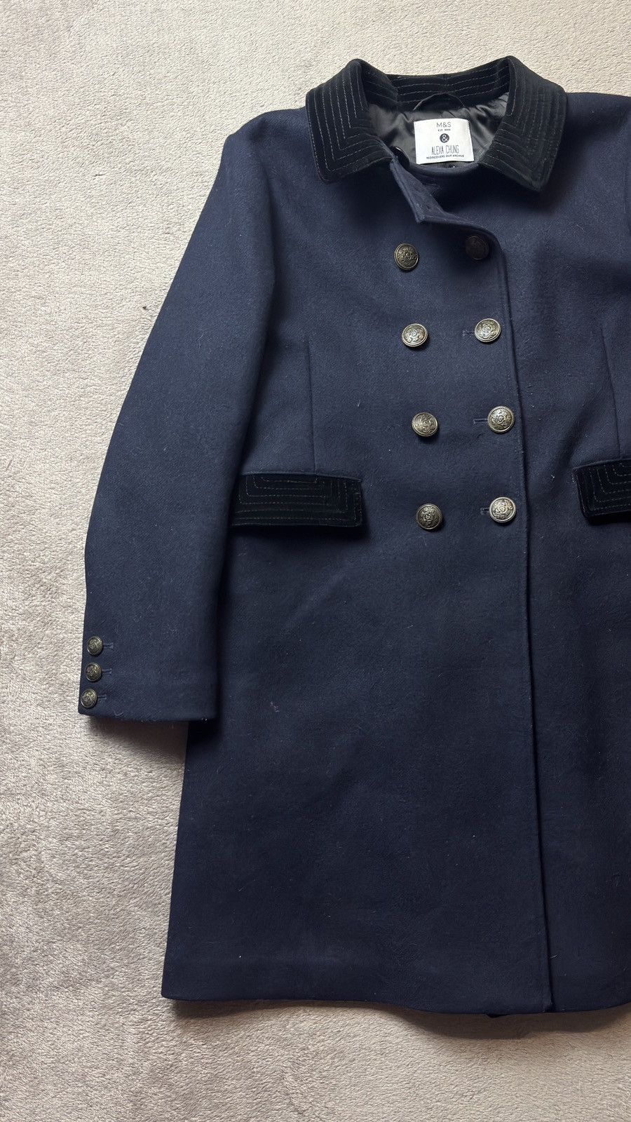 Alexa Chung 00s Napoleon Japan Balmain PPFM Style Alexa Chung Wool Coat Size M / US 6-8 / IT 42-44 - 6 Thumbnail