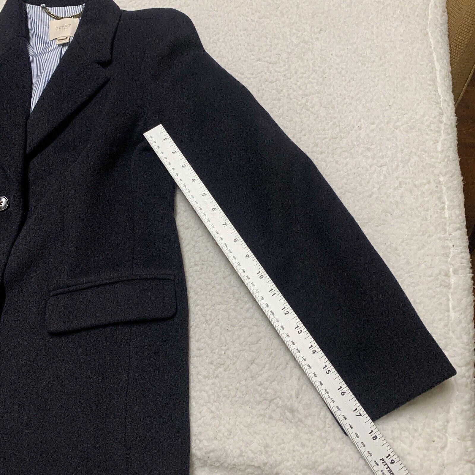 J.Crew J Crew Women’s Sz 12 Black Wool Peacoat Long Topcoat Classic Size XL / US 12-14 / IT 48-50 - 6 Thumbnail
