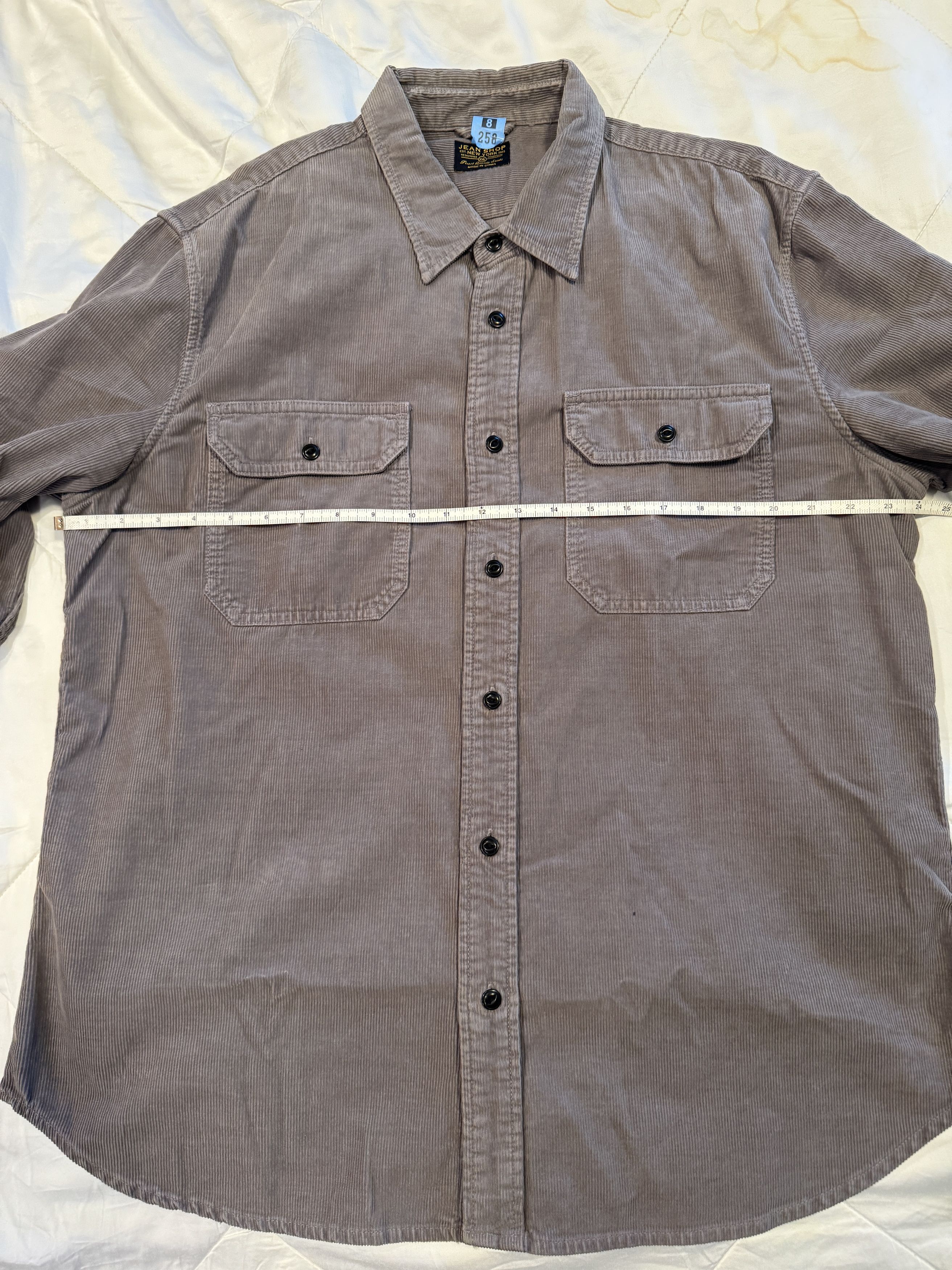 Jean Shop Think gray corduroy LS shirt Size US XXL / EU 58 / 5 - 2 Thumbnail