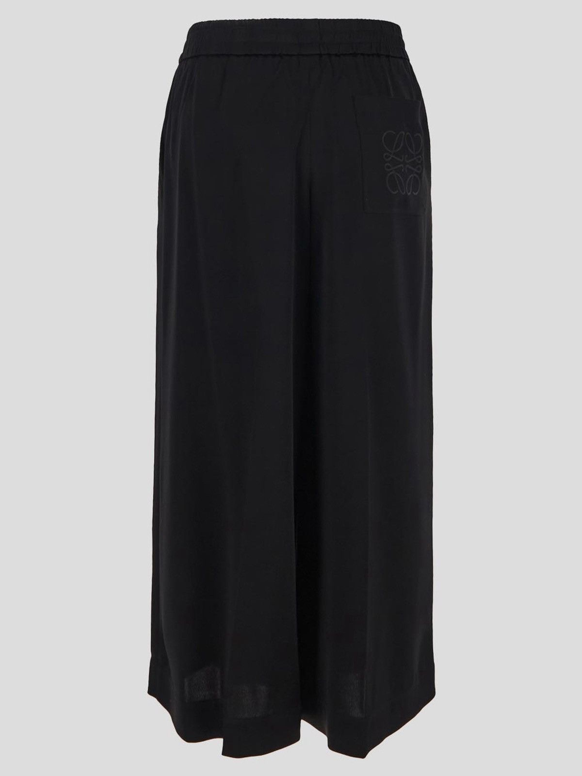 Loewe Loewe Cropped Anagram Embroidered Black Culottes Size 24" / US 00 / IT 34 - 7 Thumbnail