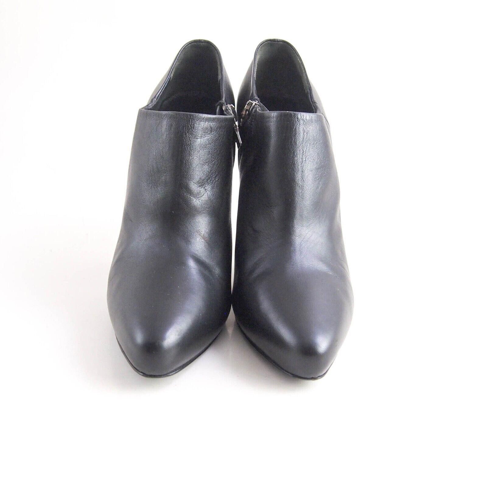 Prada Prada High Heel Booties Black Leather Size US 37.5 EU 7.5 Size US 7.5 / IT 37.5 - 3 Thumbnail