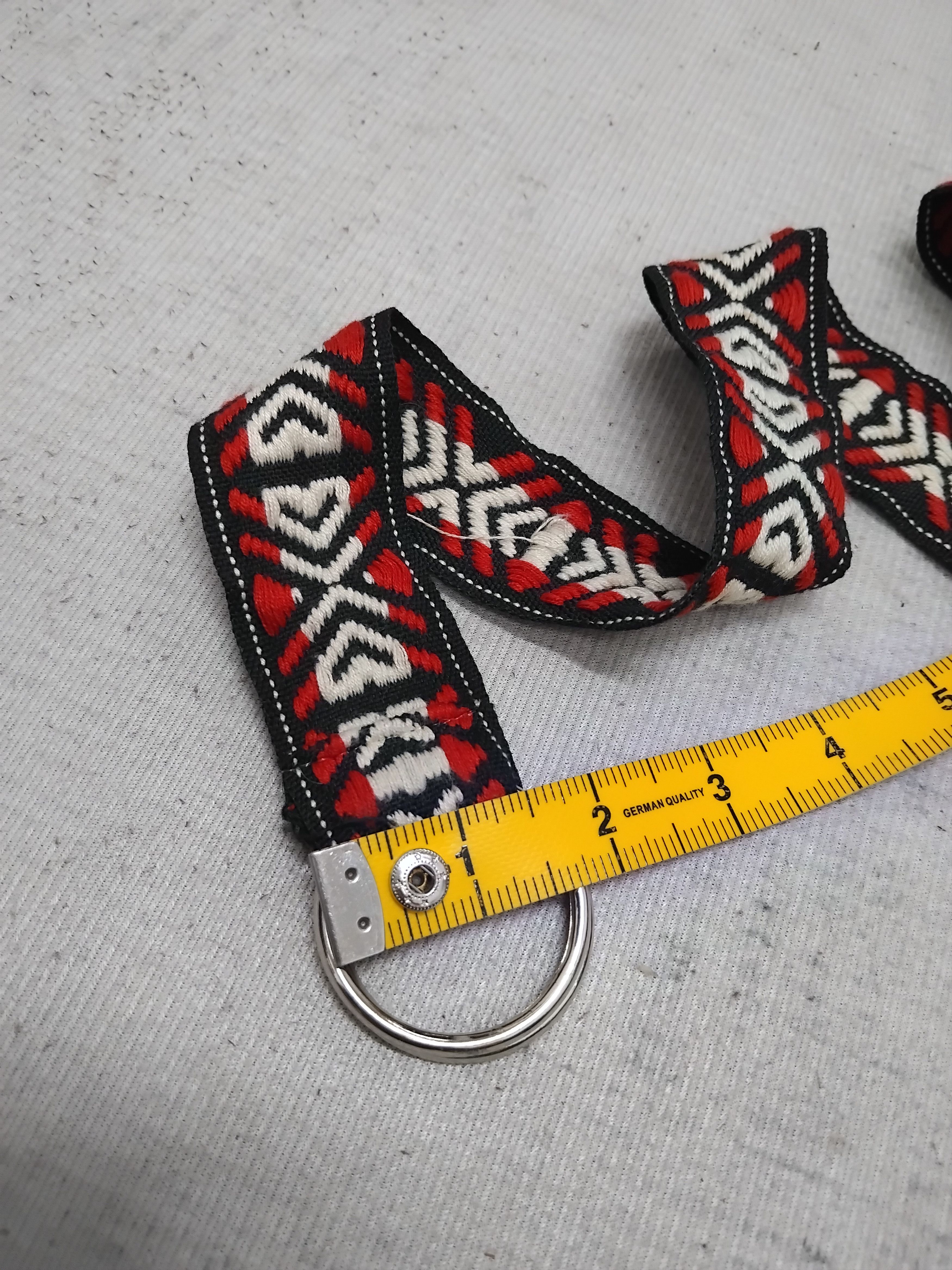 PPFM Navajo red Indian style red black white belt Size ONE SIZE - 5 Thumbnail