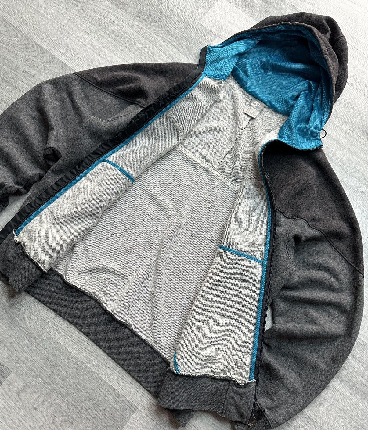 Nike × Vintage Vintage full zip hoodie Nike air 90s Size US L / EU 52-54 / 3 - 7 Thumbnail