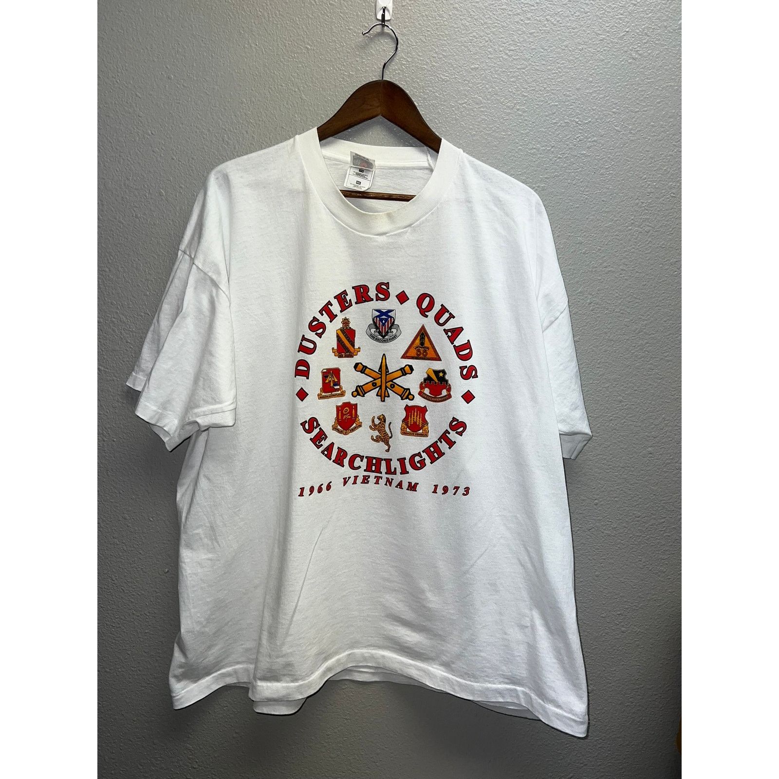 Fruit Of The Loom 90s Dusters Quads Searchlights Vietnam Army Soldier Shirt 3X Size US XXL / EU 58 / 5 - 1 Thumbnail