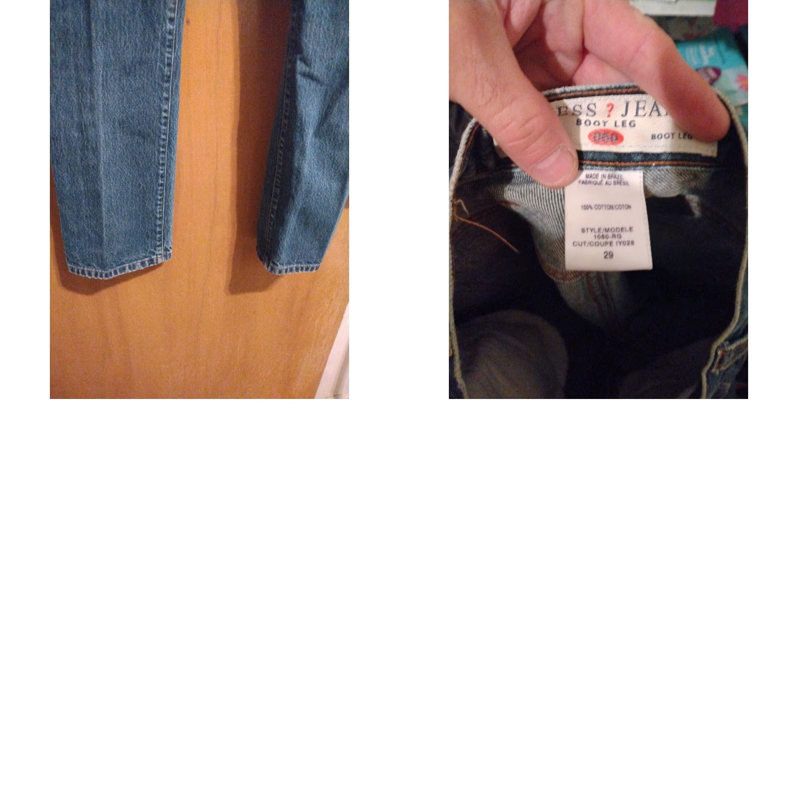 Guess VINTAGE GUESS JEANS Women Bootcut Denim 29 in Waist 27 in Inseam Blue Cotton Size 29" - 8 Thumbnail
