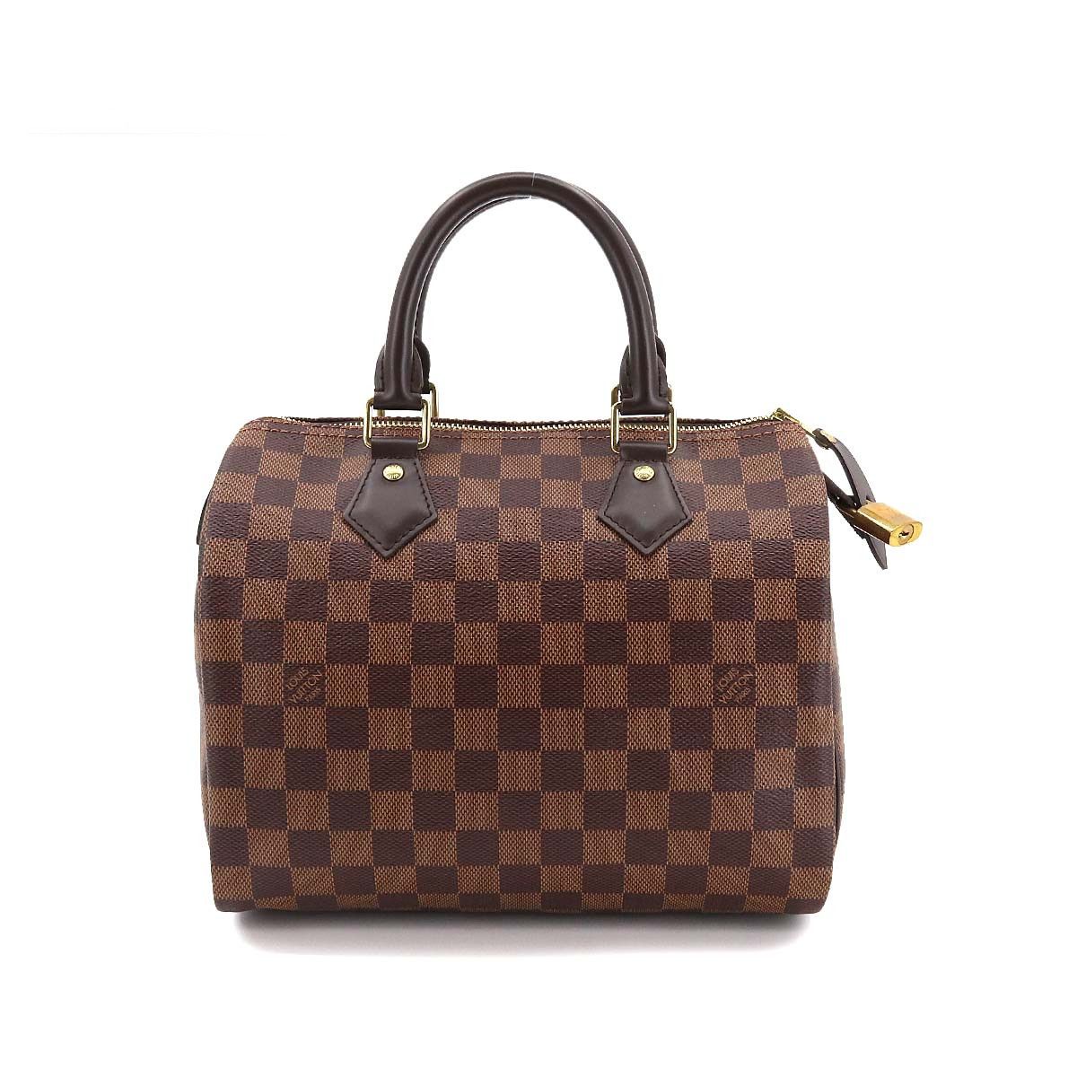 Louis Vuitton Damier Speedy 25 Ebene Brown Gold Hardware