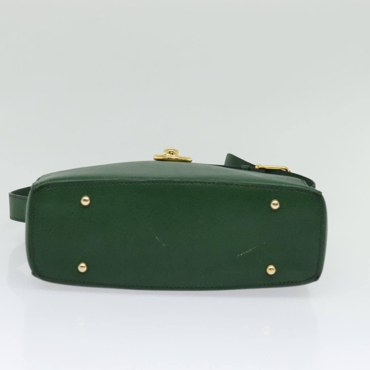 Celine CELINE Shoulder Bag Leather Green Gold Size ONE SIZE - 9 Thumbnail