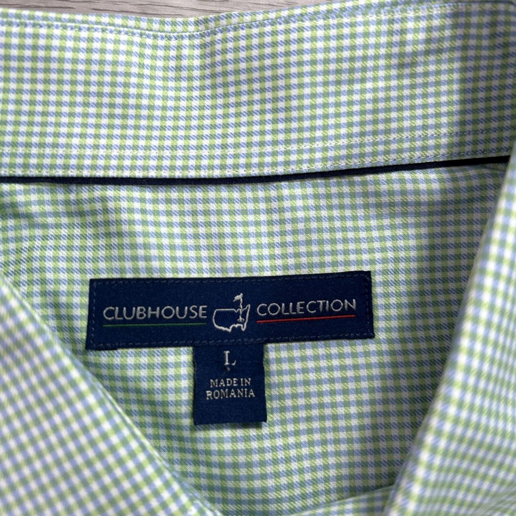Vintage Clubhouse Collection Mens Large Green Check Golf Long Sleeve Button Up Shirt Size US L / EU 52-54 / 3 - 5 Thumbnail